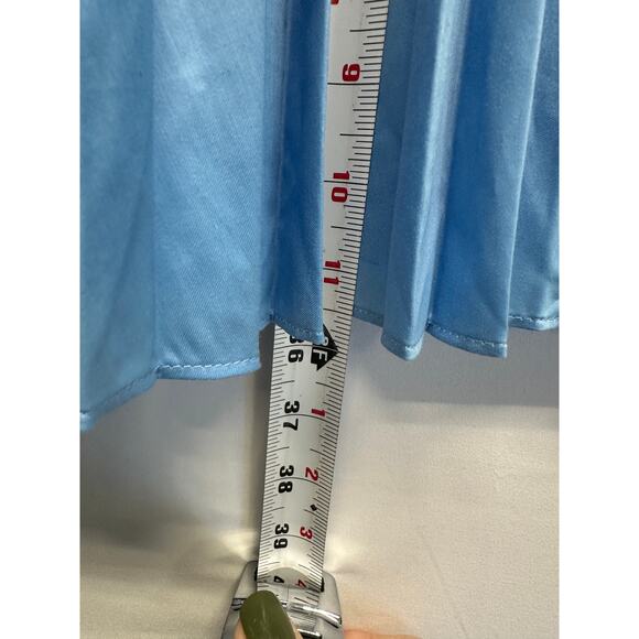 Rebecca Taylor Smocked Cotton Mini Dress Blue Size M NWT - Picture 7 of 14